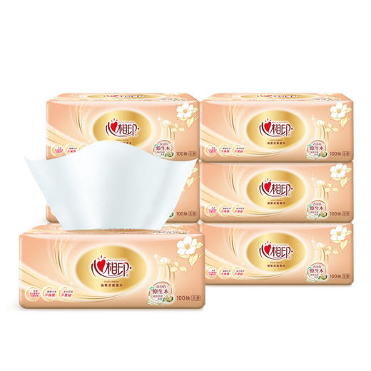 心相印 金装抽纸 餐巾纸面巾纸家用卫生纸3层100抽/包 商品图2