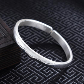 【一鹿安康】子佩集S999银手工手镯原创设计【55031135】2407