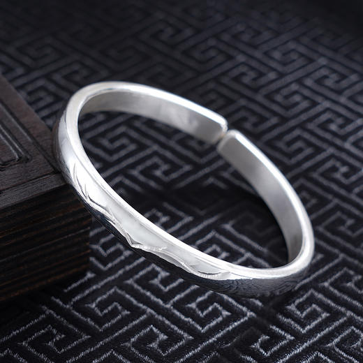 【一鹿安康】子佩集S999银手工手镯原创设计【55031135】2407 商品图1