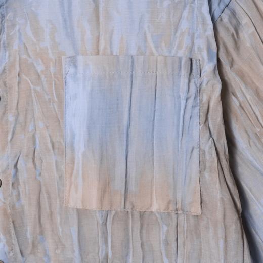 1898夏季新款时尚撞色印染口袋男士衬衫百搭潮流设计短袖休闲上衣 商品图2