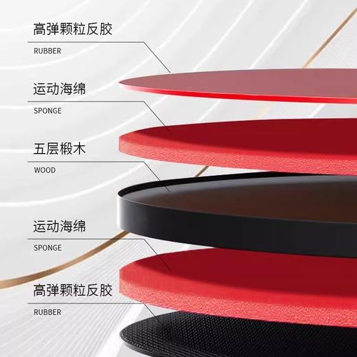 畅享奥运！【2拍送拍包和3个球】 三星德尔惠乒乓球拍正品胶皮高弹力专业兵乓横直双拍 商品图3