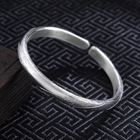 【流星之痕】子佩集S999银手工手镯原创设计【55031106】2407