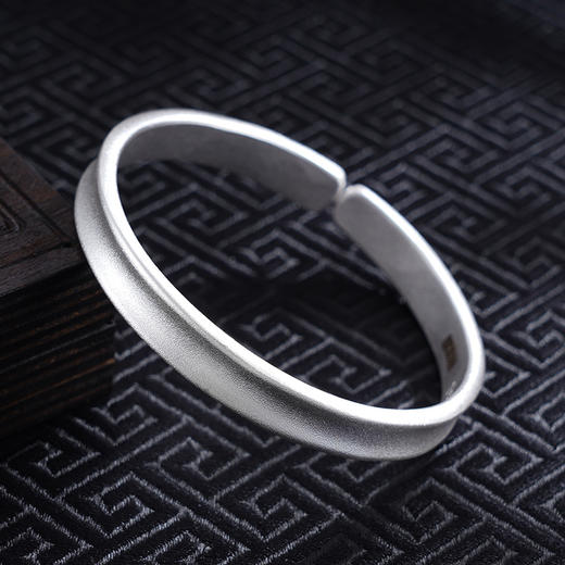 【莫忘初衷】子佩集S999银手工手镯原创设计【55034118】2407 商品图3