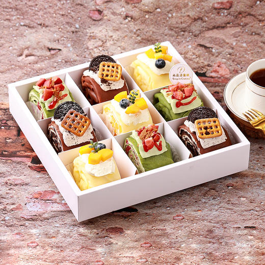 【限定福利】9宫格三拼甜品-进口动物奶油毛巾卷蛋糕【惠州】 商品图0