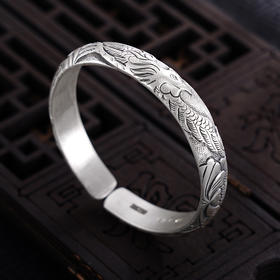 【凤衔花影】子佩集S999银手工手镯原创设计【55051202】2407