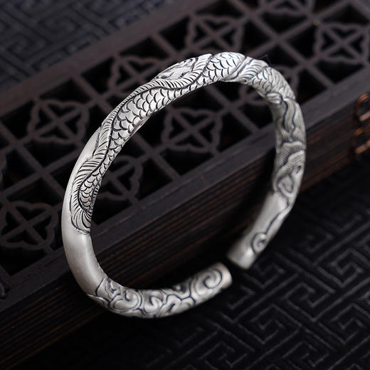 【龙临福至】子佩集S999银手工手镯原创设计【55053211】2407 商品图4