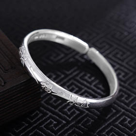 【花映福光】子佩集S999银手工手镯原创设计【55041101】2407