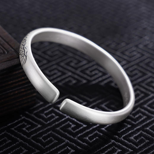 【龙腾仕途】子佩集S999银手工手镯原创设计【55051209】2407 商品图3