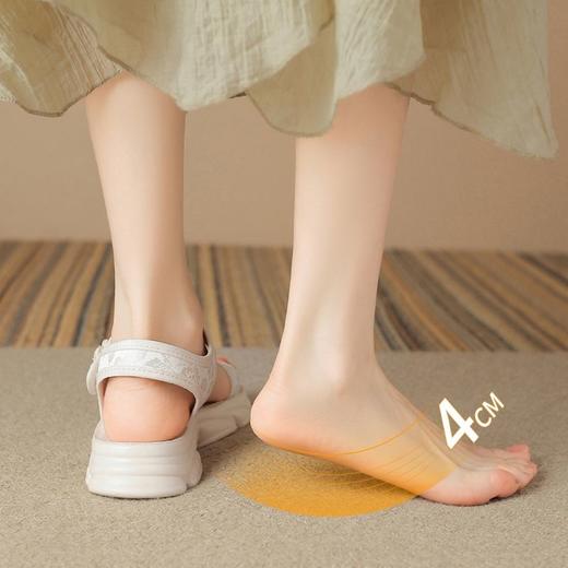 ZHR则则沙滩凉鞋女2024新款夏季外穿百搭软底凉拖魔术贴运动凉鞋 商品图3