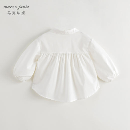 马克珍妮女童樱桃刺绣纯棉衬衫儿童衬衣上衣2024年秋装新款241375 商品图3