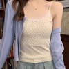 【碎花上衣，甜美之选】甜美欲滴，内搭夏季必备！纯欲甜妹，轻盈背心，美得令人心动。花边吊带配上胸垫，修身显瘦。薄款碎花上衣，为你轻松增添魅力！ 商品缩略图0