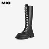 MIO米奥冬季高级感圆头骑士靴时尚潮流增高长筒靴女靴M245843203 商品缩略图0