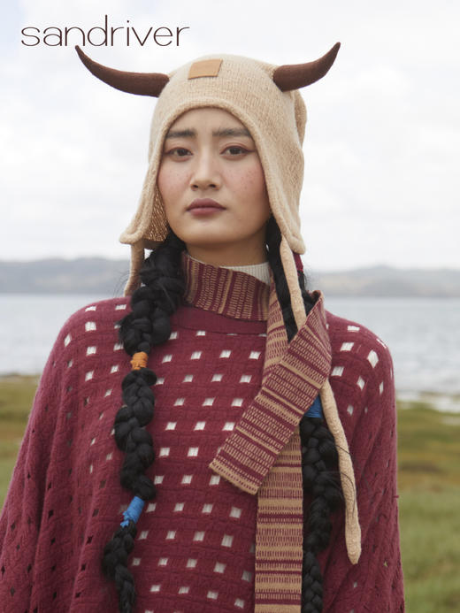 青海羊绒镂空斗篷SJF96W382N 商品图3