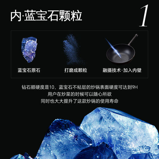 耐磨王麦饭石不粘锅炒锅平底家用无油烟炒菜锅电磁炉燃气灶专用 商品图2