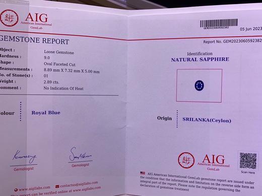 2.89ct 蓝宝石裸石 商品图8