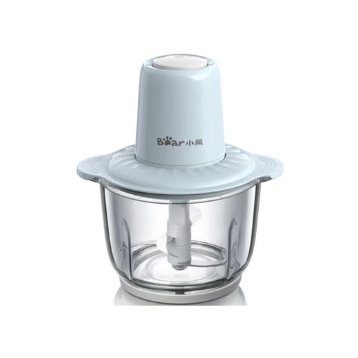 小熊（Bear）2升绞肉机 家用电动玻璃绞馅机碎肉打肉机切菜搅拌机QSJ-C03B1【浅蓝色】 商品图0