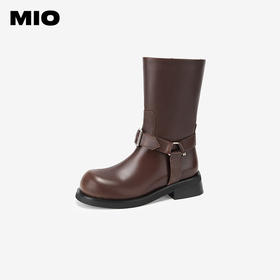 MIO米奥冬季经典复古酷飒美拉德西部靴潮流百搭靴子女M245742206