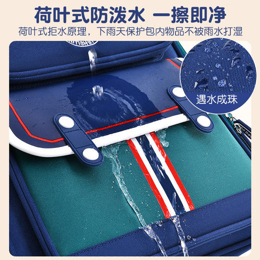 新款托比熊小学生书包1至6年级男女儿童双肩包耐磨减负大容量书包开学季文具套装 商品图2