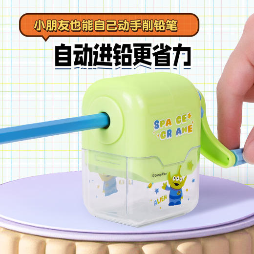 迪士尼手动儿童卷笔刀削笔刀转笔刀铅笔刀削笔器旋笔刀铅笔刨笔刀笔盒开学季文具套装 商品图1