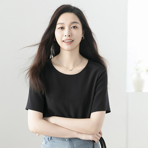 火桐hooton 高货系列 25姆米高密弹力重绉短袖YT2011 商品图9