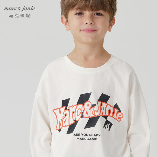 马克珍妮男童机能赛车长袖T恤儿童纯棉上衣2024年秋装新款241003 商品图4