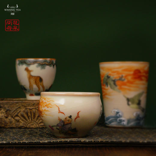 龙泉问鼎彩绘哥窑映空杯（凤者龙翔）（缺货） 商品图3