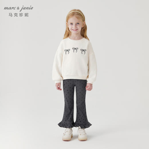 马克珍妮女童小草莓印花宽松圆领卫衣儿童上衣2024秋装新款240972 商品图1