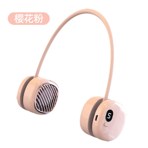 【5档！便携折叠 挂脖风扇】2024新款无叶挂脖风扇，运动、逛街必备；液晶显示，便携轻巧；五档风力，定制凉爽；多彩颜色，个性十足！ 商品图5