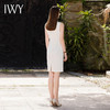 IWY/米白色修身收腰显瘦连衣裙女秋装干练百搭无袖背心职业西服裙Q620 商品缩略图4