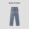 ROMI STUDIO “原味丹宁” 100%竹节棉酵磨砂洗花纱牛仔裤 421N7066 商品缩略图2