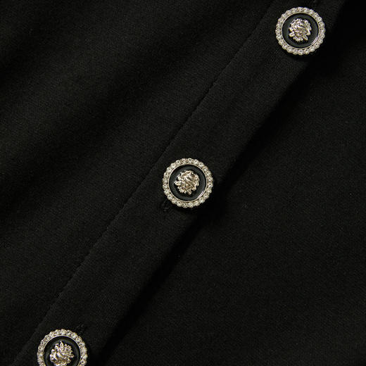 法式浪漫赫本风优雅针织连衣裙女秋季甜欲少女撞色连衣裙V3342207 商品图5