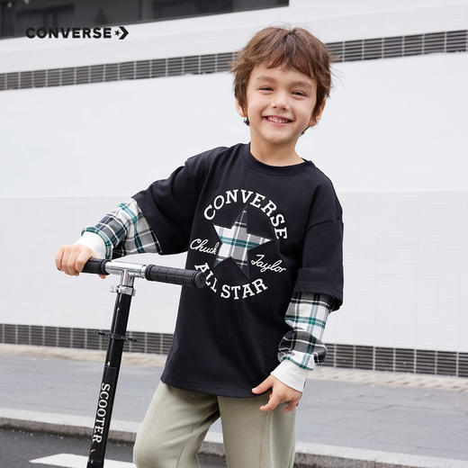 CONVERSE 秋 大童小童 儿童童装T恤 CNVB-FF-G556 商品图0
