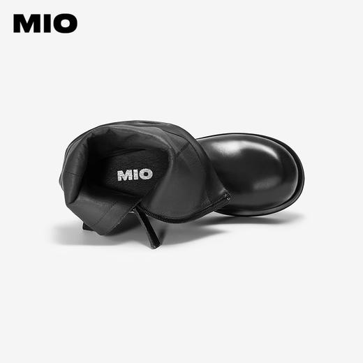 MIO米奥冬季高级感圆头骑士靴时尚潮流增高长筒靴女靴M245843203 商品图3