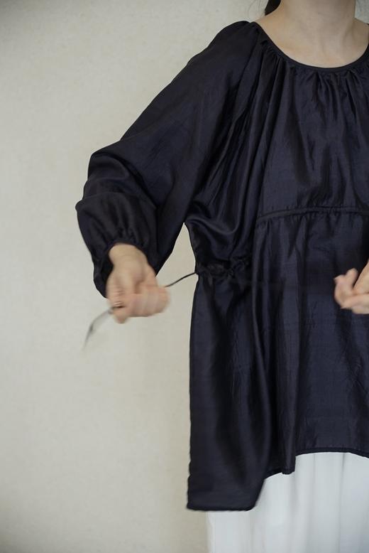 BUNON 圆领后开扣长袖衬衫​​(2色可选) 商品图0