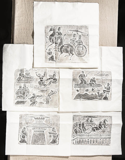 汉代精品画像砖原拓（一套5张) 商品图0