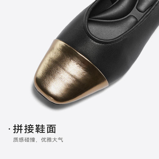 星期六通勤百搭绒面细钻粗跟单鞋SSC3111108 商品图9