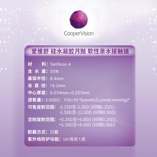 库博光学爱维舒硅水凝胶月抛3片 商品图3