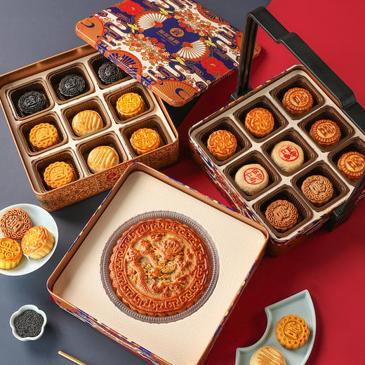 典乐汉唐 正 御茶膳房月饼礼盒装送礼高档五仁月饼蛋黄莲蓉月饼团购高端定制 商品图1