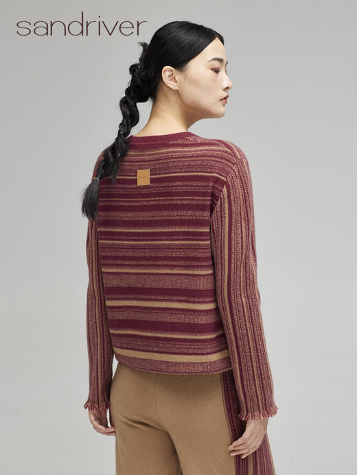 青海羊绒女提花圆领套头衫SJF96W232N 商品图5