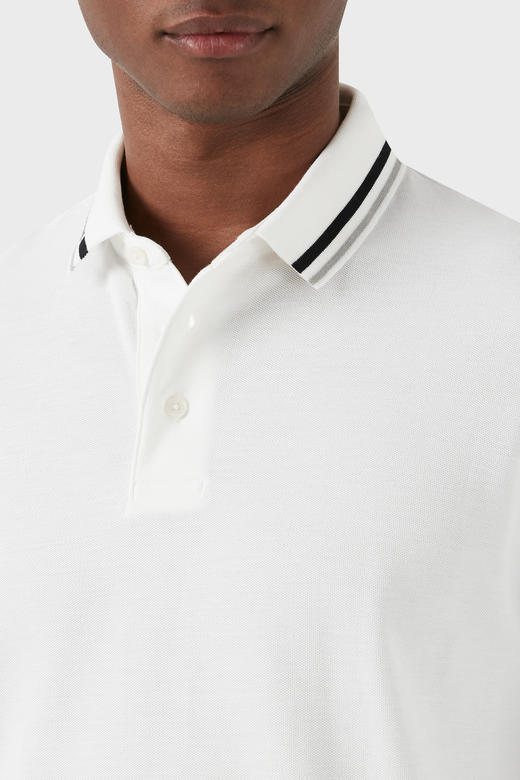 Emporio Armani 男士字母领标 全棉短袖Polo T恤 11940 商品图7