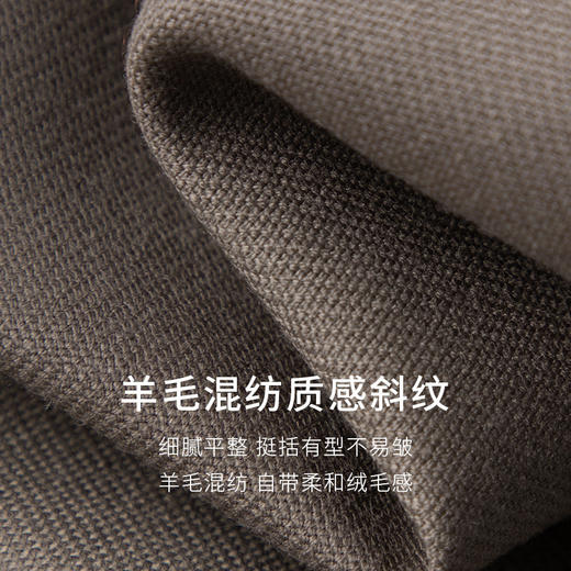 【商场同款】麦檬春秋舒适软糯羊毛混纺无领西装5F2111341 商品图4