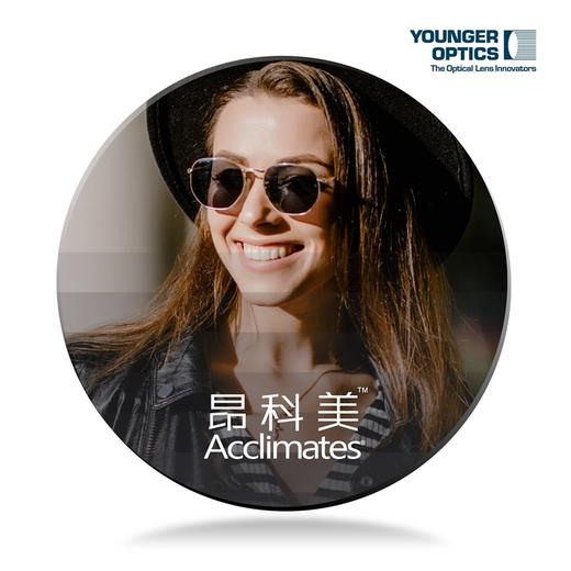 雅歌1.56非球面单光昂科美变色灰变多层减反射膜现片 商品图1