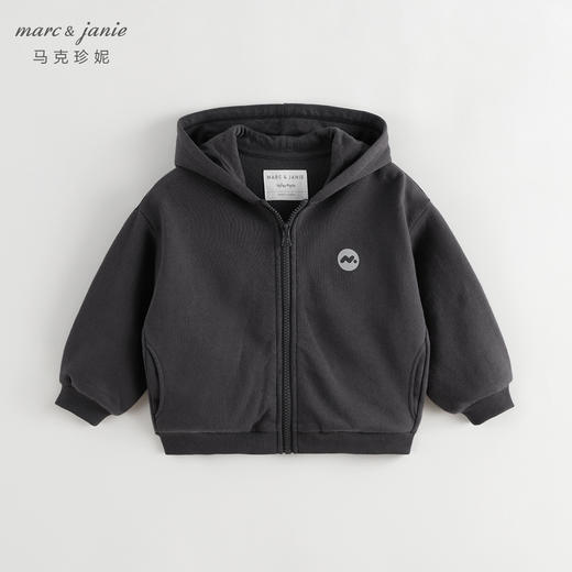 马克珍妮男童宽松运动连帽外套儿童休闲卫衣2024年秋装新款241032 商品图3