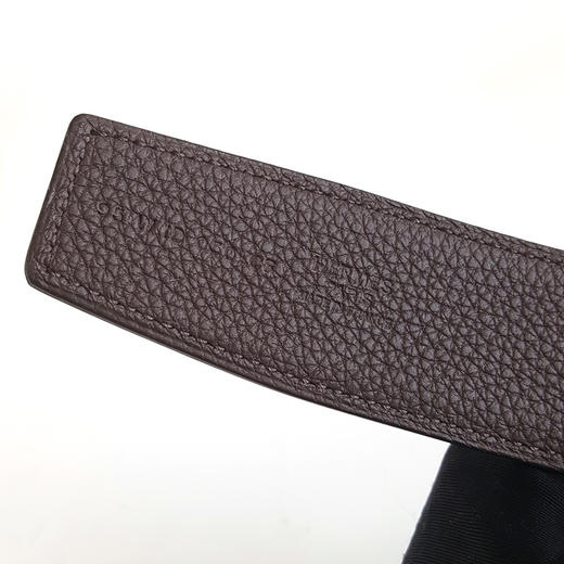 【全新】Hermes爱马仕全新黑棕拼色Constance康康H金扣3.8厘米双面腰带 170724NJS24 商品图8