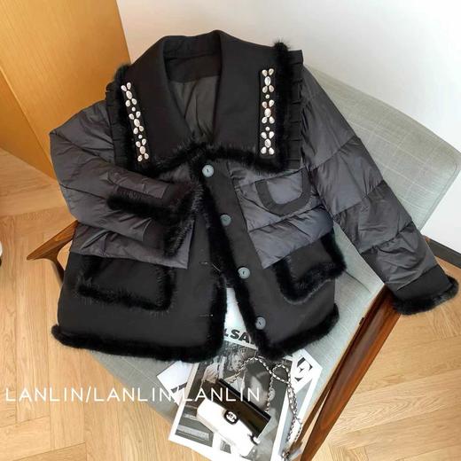 丁摩鹅绒羽绒服水貂毛门襟WX102-DZ999 商品图2