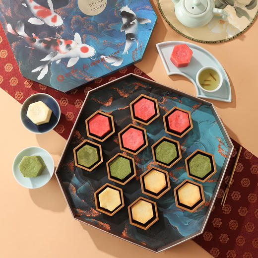 五福捧月  中秋糕点月饼礼盒 商品图1