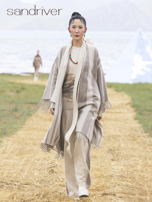 青海羊绒针织宽腿裤SJF96K234N 商品图4