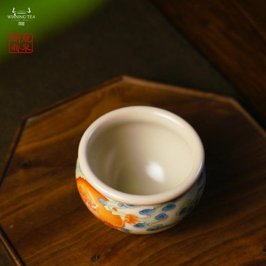 龙泉问鼎彩绘哥窑映空杯（麒麟祥瑞）（缺货） 商品图1