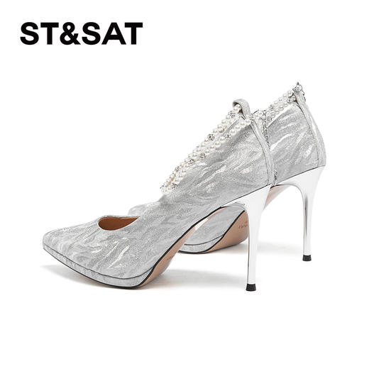 星期六流光溢彩珍珠链条细高跟SSC3111220 商品图9