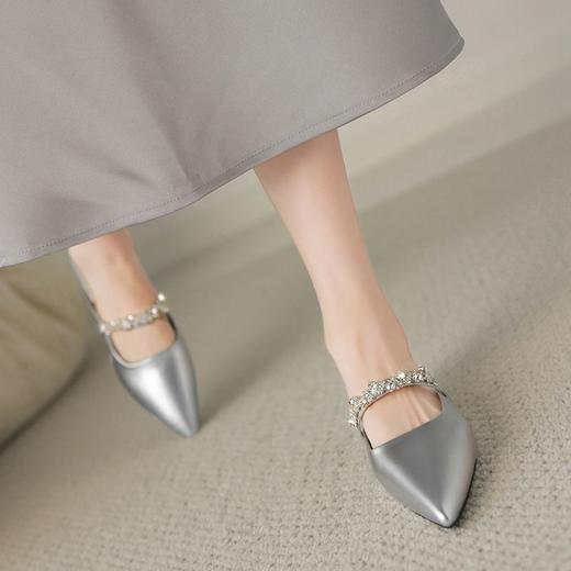 ZHR则则时尚水钻包头穆勒半拖鞋女2024夏季新款气质优雅百搭女鞋 商品图9